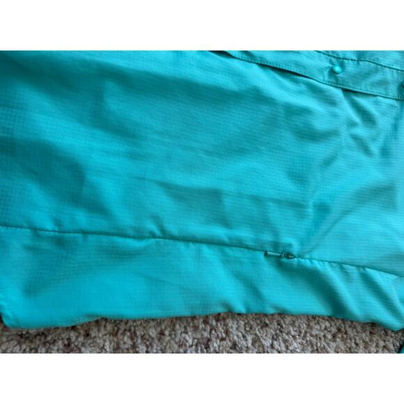 COLUMBIA PFG women's long sleeve, button up shirt Size Medium, Blue/Teal - Picture 9 of 12